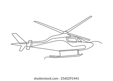 Simple continuous line draw of emergency response team attribute, emergency condition, emergency activity. Medical and Healthcare minimalist concept.