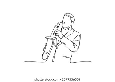 Simples desenho de linha contínua de tudo sobre Music Show. linha simples, designer de criatividade. Vetor, Designer.