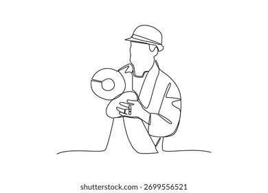 Simple continuous line drawing of all about Music Show. simple line, creativity designer. Vector, Designer.