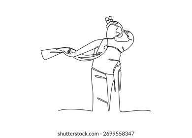 Simple continuous line drawing of all about traditional dance. simple line, creativity designer. Vector, Designer.