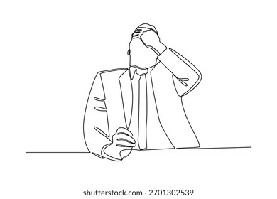 Simples desenho de linha contínua de tudo sobre a atividade do empresário. linha simples, designer de criatividade. Vetor, Designer.