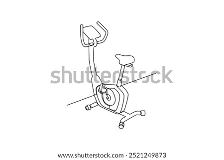 Simple continuous line drawing of gym equipment for gym activity. Gym equipment minimalist concept.