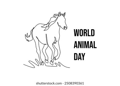 Simple continuous line drawing off animals group. Animals minimalist concept. Single line draw design vector