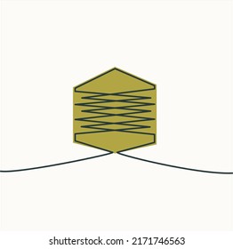 Simple continuous line of Kaaba. Simple Kaaba logo editable. Suitable for travel logos, mecca travel logo, symbol of Ramadhan, Eid, Hajj and Umrah Mubarak tourism, other Islamic logos. Vector Eid Line