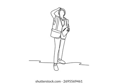 Simple continuous line of property development. Simple line, creativity, vector.