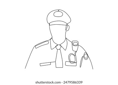 Simple continuous one line drawing of people use work uniform. Work uniform icon minimalist concept. Simple vector illustration. School.