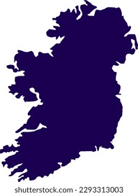 simple contour of ireland for laser engraving