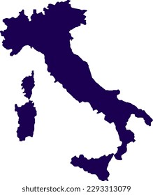 simple contour of italy  for laser engraving