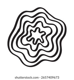 elemento isolado de forma de contorno simples