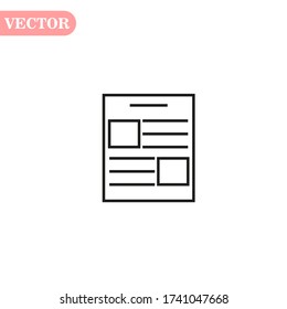 Icono de línea de contrato simple. Pictograma de paro. Ilustración vectorial aislada en un fondo blanco. Símbolo de calidad superior. Firma vectorial para aplicaciones móviles y sitios web.