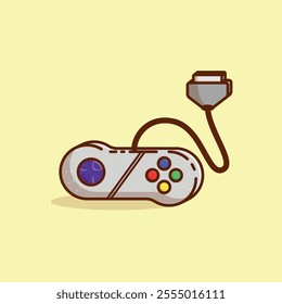 Simple controller cartoon vector illustration Collection of game console concept icon isolated