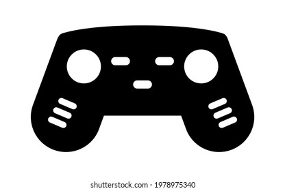 Simple controller icon, black and white