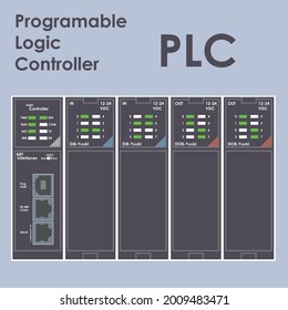 Simple Controller PLC Industrial Flat Design