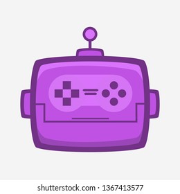 Simple Controller Robot Game Logo Icon Vector