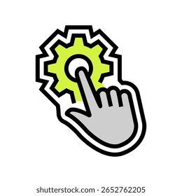 simple controls color icon vector. simple controls sign. isolated symbol illustration