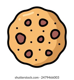 Simple Cookie colorful icon Illustration. The icon illustration can be used for websites, print templates, presentation templates, illustrations, etc