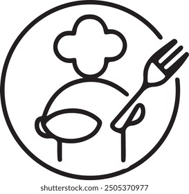 simple cooking logo icon vetor 