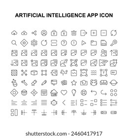 simple and cool artificial intelligence app icon design