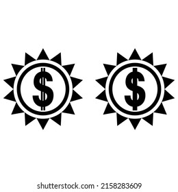 logotipo de diseño de icono de billete negro simple