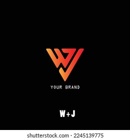 a simple and cool combined letter w and j logo design suitable for brand logos and so on