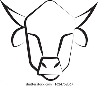 simple and cool cow icon