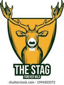 simple and cool deer head illustration