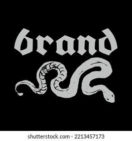 simple but cool design, black and white snake illustration image. very suitable for merchandising purposes.