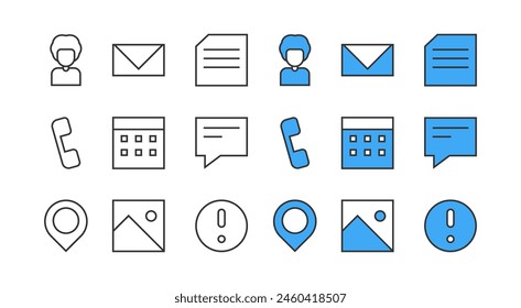 simple and cool design of profile and contact icons