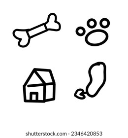 Icono de perro simple y genial 