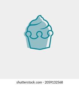 Simple and cool ice cream icon vector