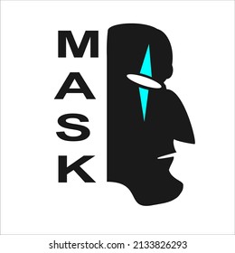 simple and cool illustration mask position sideways