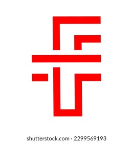 a simple and cool letter logo full of power and a very strong aura with a solid color