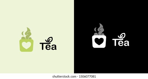 a simple and cool logo tea design