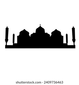 simple and cool mosque illustration