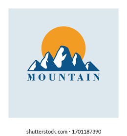 Simple cool mountain logo design