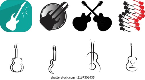 simple cool music guitar vector