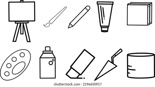 simple and cool painting tools icon