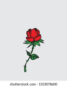 simple and cool Rose illustration