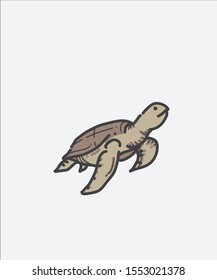 simple and cool turtle logo