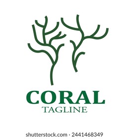 Diseño simple del eslogan del logotipo del coral