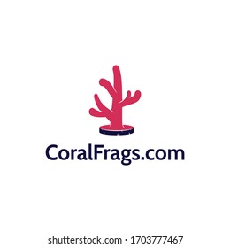 Simple Coral Reef  Logo Design Icon Vector