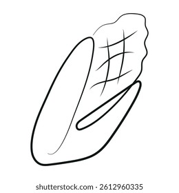 simple corn cob icon in line art style, for various designs and logos