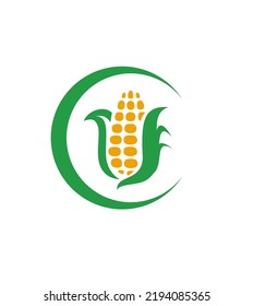simple corn image elements Logo Template