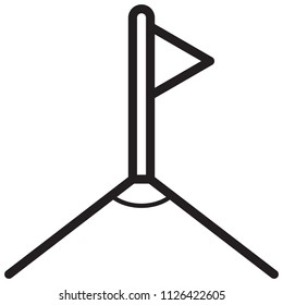 Simple Corner Related Vector Line Icon. Outline Style. Editable Stroke. 128x128 Pixel Perfect.