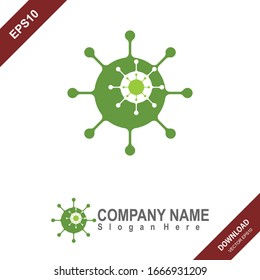 Simple Corona Virus concept template vector illustration design