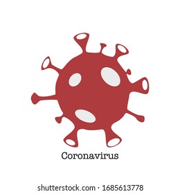 Simple corona virus logo with charactor