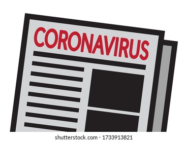 Simple coronavirus covid-19 newspaper vector