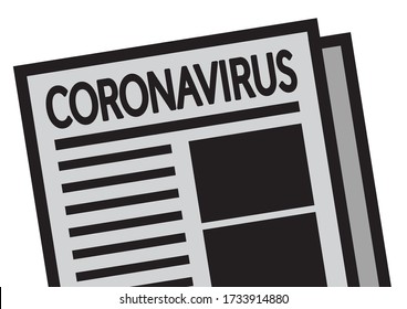Simple coronavirus covid-19 newspaper vector