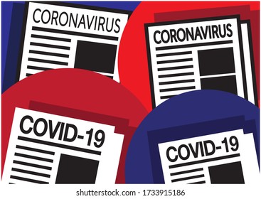 Simple coronavirus covid-19 newspaper vector