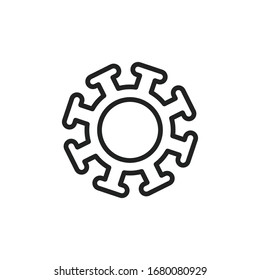 Simple coronavirus line icon. Stroke pictogram. Vector illustration isolated on a white background. Premium quality symbol. Vector sign for mobile app and web sites.